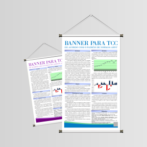 Banner (Acadêmico)   4x0 Papel Outdoor 90g Brilho Total Com Refil, Ponteira + Fio   