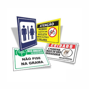 Placa em PVC   Personalizado 4x0 PVC Expandido 3mm Adesivo Vinil Fosco Corte Reto   